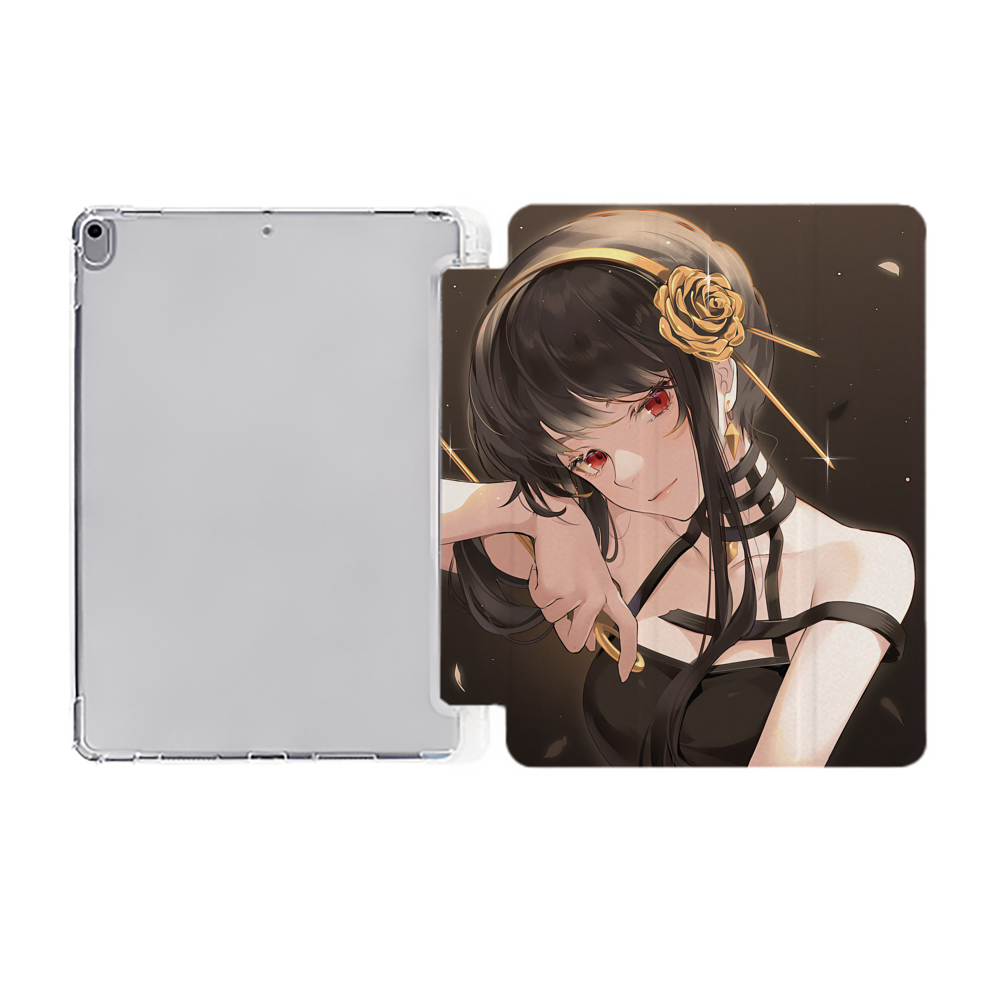 （画像用） SPY×FAMILY间谍家家酒 IPad ケース ペン収納付き 三つ折りスタンド PUレザー×シリコン 対応機種9.5/10.5/10.9インチ